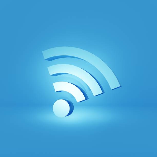 istock 3D illustration. Three-dimensional WiFi icon on light blue background. Internet and online concept. Square banner 1370251602
