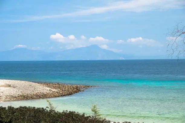 Beautiful view of Cristo Rei Backside Beach or known as Dolok Oan Beach in Dili, Timor Leste.