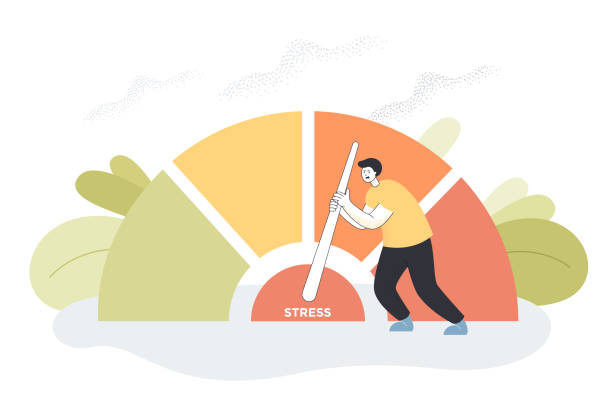 ilustrações, clipart, desenhos animados e ícones de funcionário cansado reduzindo o nível de estresse e pressão de sobrecarga - jogador cansado