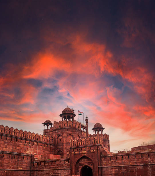 fort rouge-delhi - india new delhi architecture monument photos et images de collection