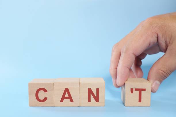 istock Self motivation and positive thinking concept. Hand changing wooden blocks letters from can't to can. 1370266111