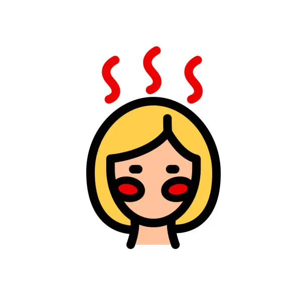 Vector illustration of hot flashes icon