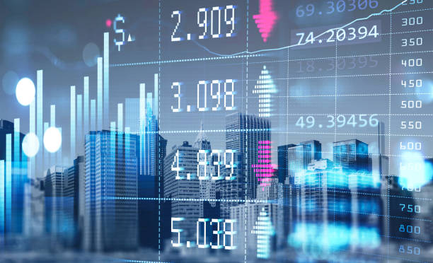 istock New York city skyscraper downtown panoramic view with financial chart 1370267358