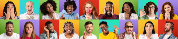 istock Multiethnic young and old men and women gesturing, make signs with hands on colored background 1370269593