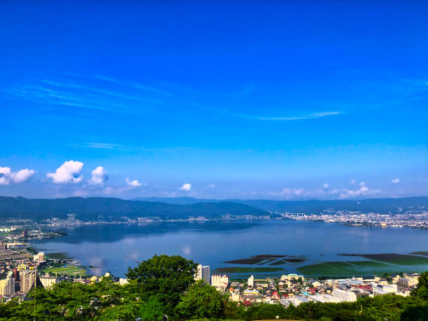 Lake Suwa in summer Lake Suwa in summer suwa lake photos stock pictures, royalty-free photos & images