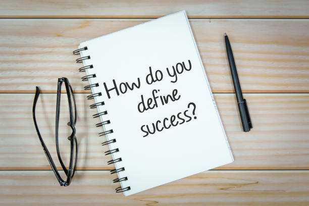 istock Open notebook with text 