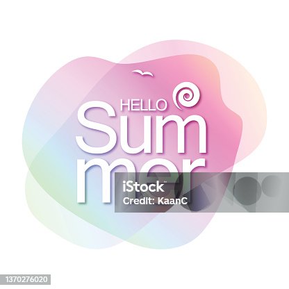 istock Lettering composition of Summer Vacation stock illustration 1370276020