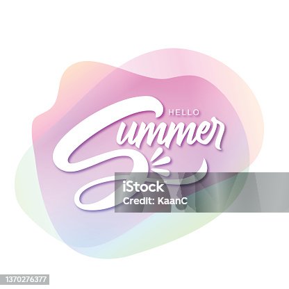 istock Lettering composition of Summer Vacation stock illustration 1370276377