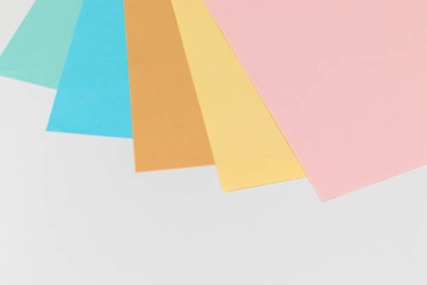 istock Overlapped papers with light pastel colors 1370279837