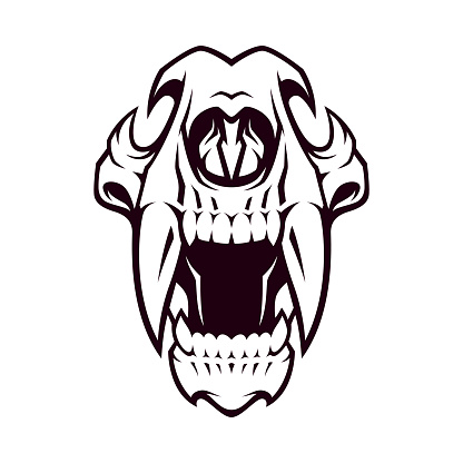 Saber-Toothed Tiger logo on the white backgound