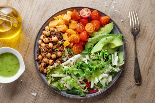 istock Healthy vegan buddha bowl with vegetables 1370283689