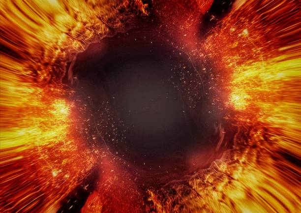 istock Illustration of a burning fire whirl 1370285766