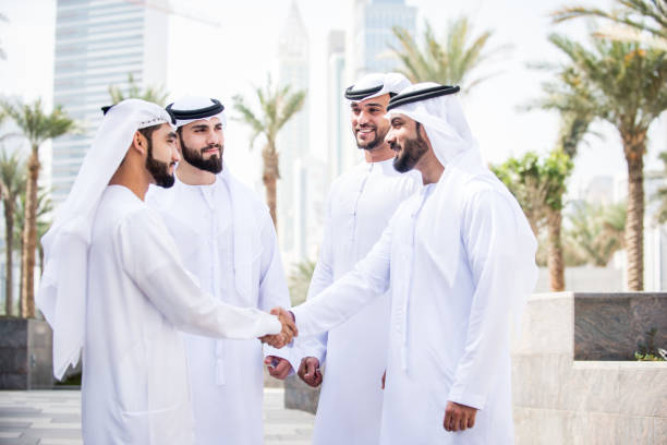 istock Group of businessmen in Dubai 1370286216