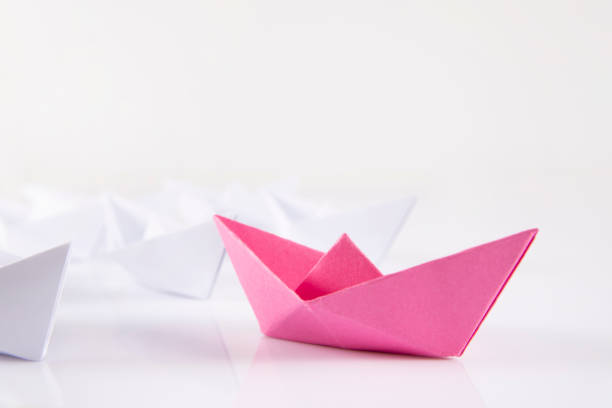 istock Pink Paper Boat 1370286916