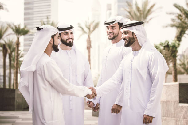 istock Group of businessmen in Dubai 1370286938
