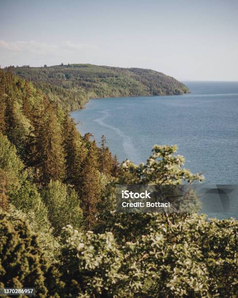 View Of Vättern Omberg Stock Photo - Download Image Now - Beach, Coastline, Color Image