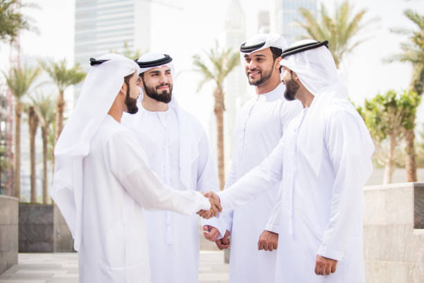 istock Group of businessmen in Dubai 1370287116
