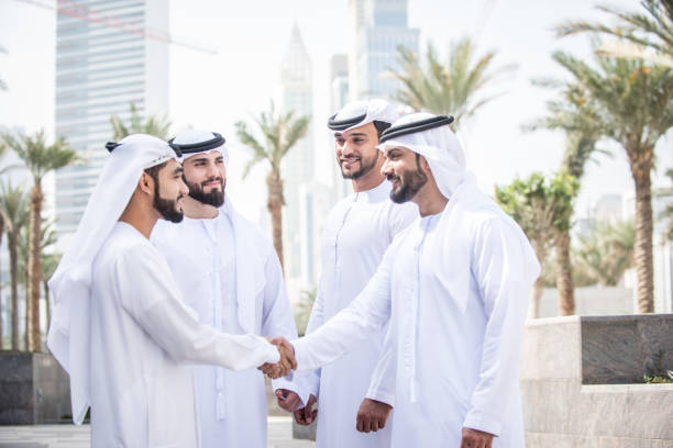 istock Group of businessmen in Dubai 1370287317