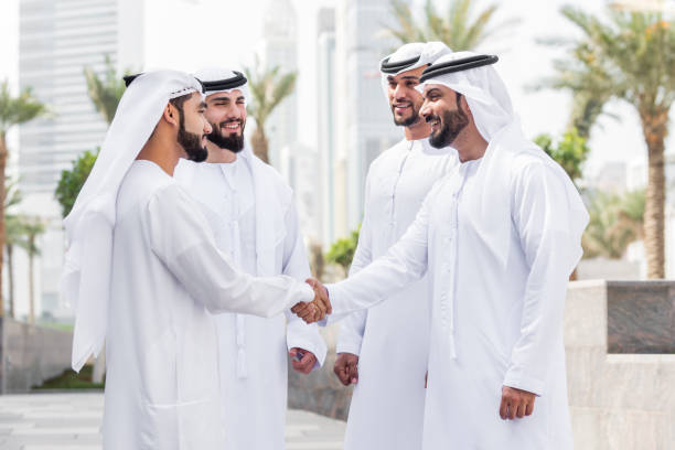istock Group of businessmen in Dubai 1370288023