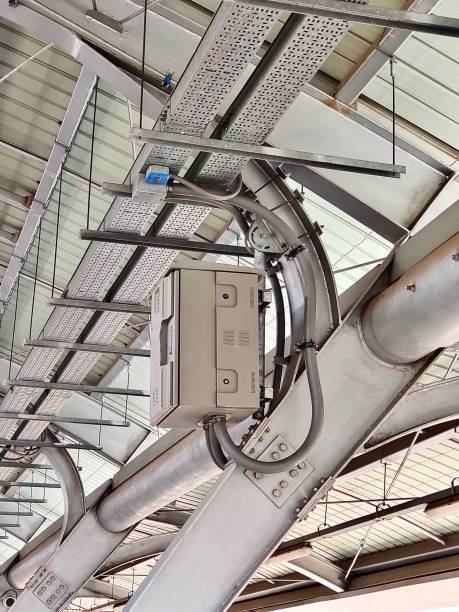 istock Outdoor Electric Control Cabinet on The Pole 1370288645