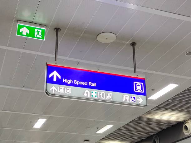istock Direction to High Speed Rial Sign, Bangkok Thailand 1370289622