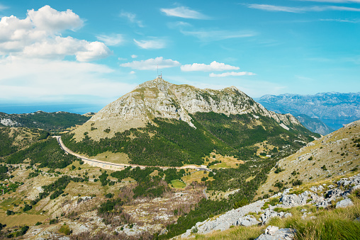 Mountain region in Lovcen National Park in Montenegro