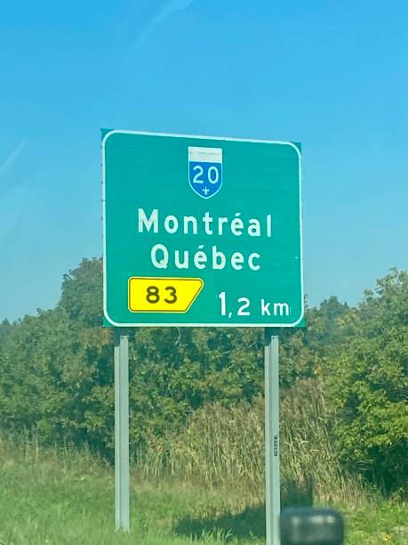 istock Montreal Quebec Highway Road Sign 1370293974