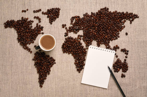 istock world map made of coffee beans and notebook for writing 1370298865