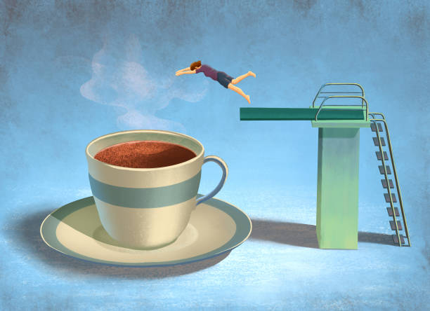 morgen-rituale - cafe breakfast scented coffee break stock-grafiken, -clipart, -cartoons und -symbole
