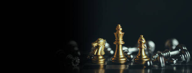 istock Chess game. Business, competition, strategy, leadership and success concept. 1370302211