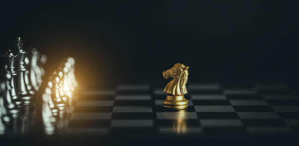 istock Chess game. Business, competition, strategy, leadership and success concept. 1370302214