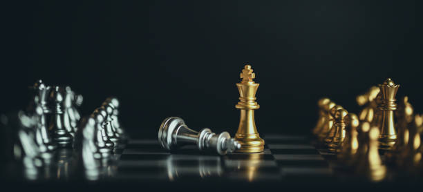 istock Chess game. Business, competition, strategy, leadership and success concept. 1370302227
