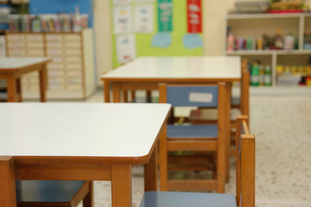 istock Desk and chairs for children 1370303291