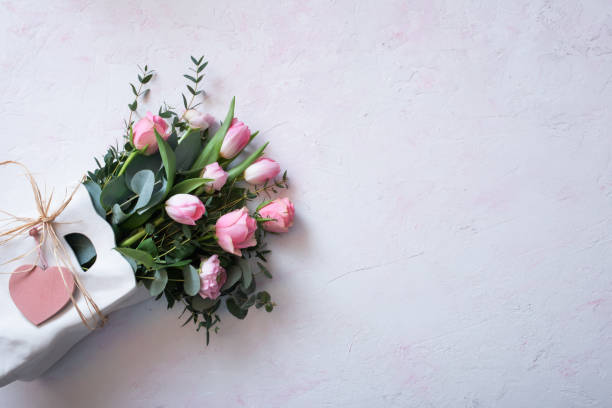 pink flowers on white background - vase texture stockfoto's en -beelden