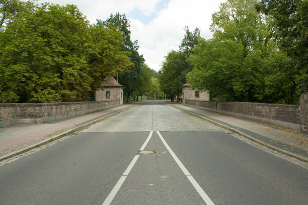 istock Road on an old bridge in Spremberg Germany 1370304050