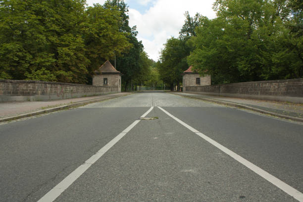 Road on an old bridge in Spremberg Germany