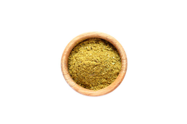 istock Series, spices on a white background, isolate, in different angles. Red, orange, bright suneli hops in a bowl 1370304994