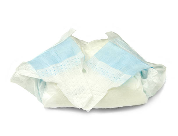 Rolled Up Diaper stock photo