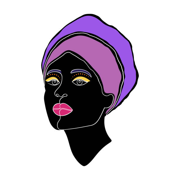 Rostro de mujer en estilo moderm minimal. - ilustración de arte vectorial