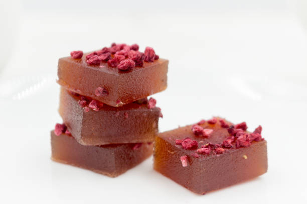 istock Craft natural raspberry marmalade candy sprinkled with dried raspberry 1370316018