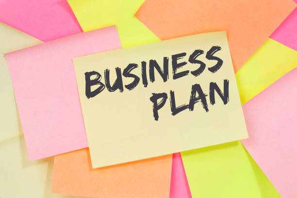 istock Business plan analysis strategy success company note paper 1370319107
