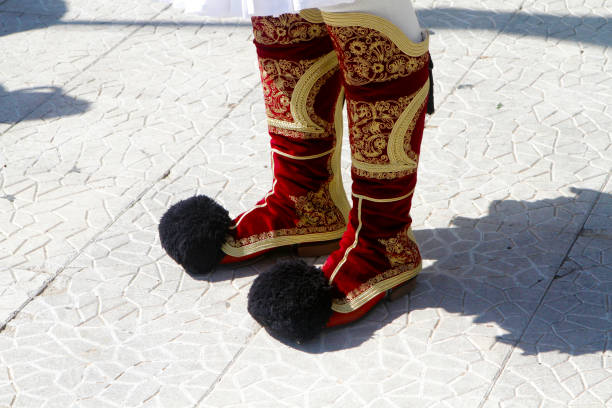 istock Traditional Greek shoe Tsarouchi 1370320305