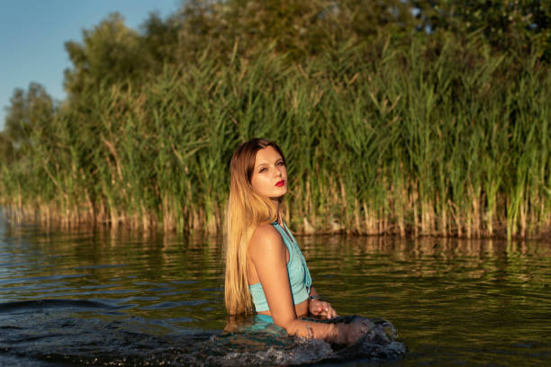 istock Young blonde girl on vacation 1370322103