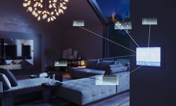 istock Smart home control in living room 1370326299