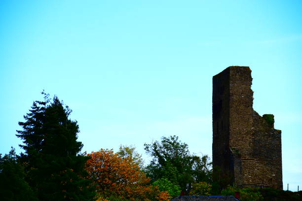 Remains of the Russian Gate in Kamianets-Podilskyi on an autumn day.
