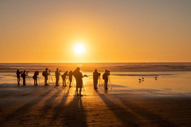 Cameraman at sunset