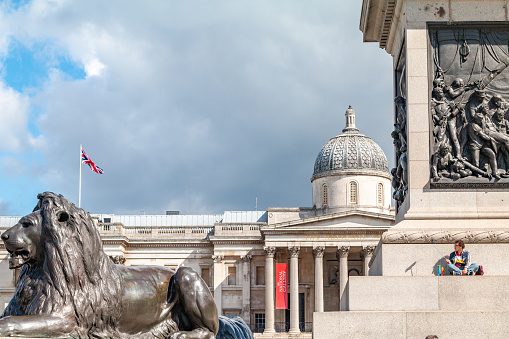 Lion sculpture in London city center