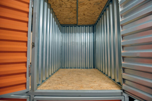 istock Modern storage equipment used for storing goods in a warehouse 1370336099