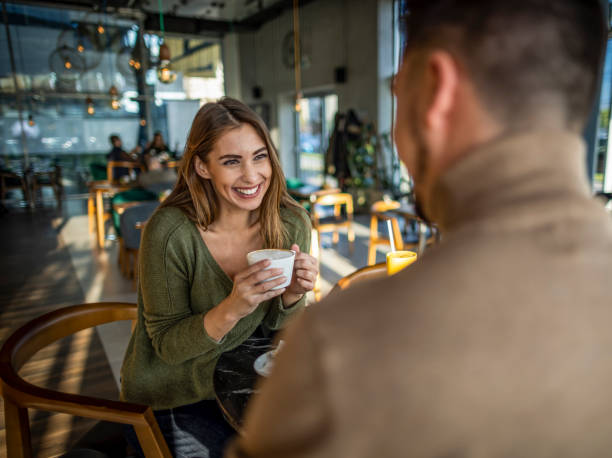 istock Young couple having date in a Cafe 1370336465