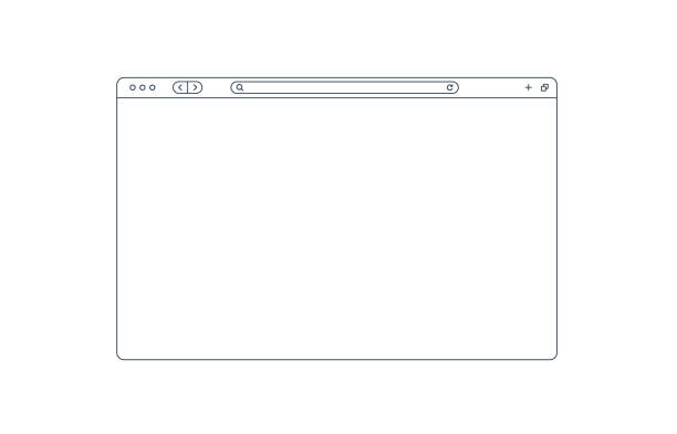 строка окна браузера черного цвета. концепция интернет-страницы для настольных компьютеров и планшетов. пустое окно браузера в стиле конту - browser internet web page window stock illustrations